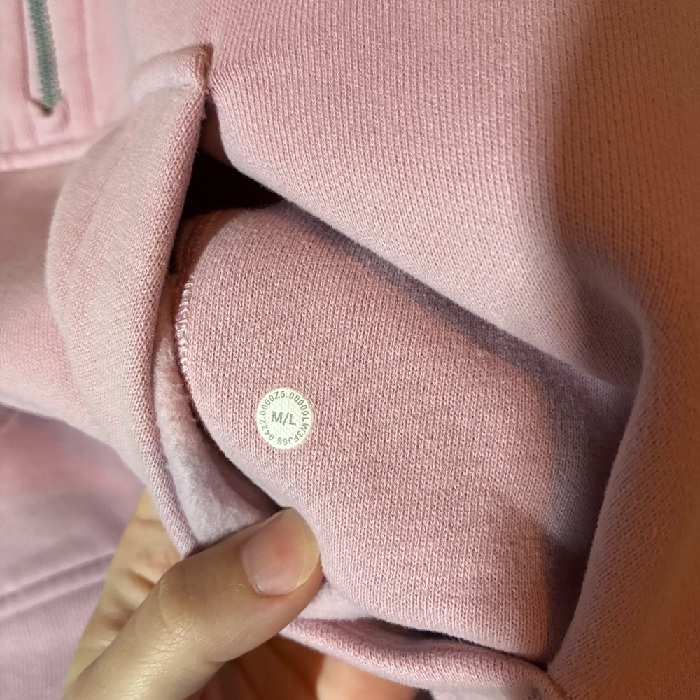 Lululemon Scuba Oversized Funnel Neck Half Zip in Pink Peony Size M/L - Picture 8 of 8